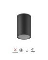 VOLCANO * FOCO SUPERFICIE IP54 1L*E27  GRIS OSCURO